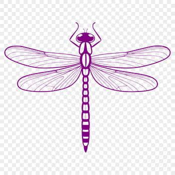 A vector illustration of a dragonfly, suitable for digital designs and crafts.