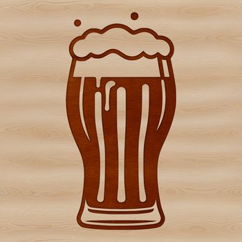 SVG illustration of a glass filled with beer.
