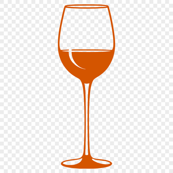 Vector graphic representation of a wine in a glass, suitable for commercial and personal use.