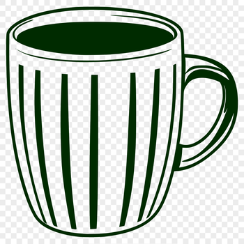 A simple illustration of a cup with a handle, suitable for various design purposes.