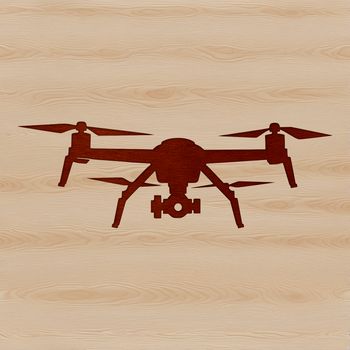 A modern aerial vehicle with rotors, designed for flight.
