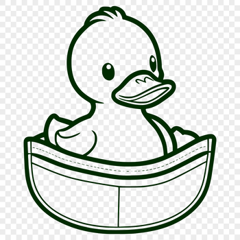 A single duck standing on a flat surface with minimal background.