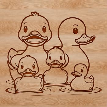 A waterfowl bird with a distinctive bill and feathers, suitable for various digital design projects.