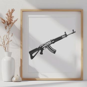 Assault Rifle Drawing In PNG & SVG - Free Digital Download