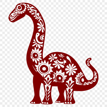 A detailed illustration of a prehistoric Brachiosaurus dinosaur in full body view.