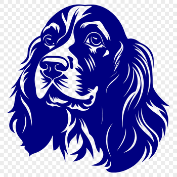 A high-quality vector illustration of a Cocker Spaniel's head, suitable for various design applications.