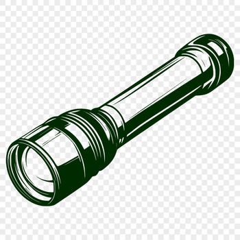 Flashlight Digital Drawing In PNG & SVG - Free Digital Download