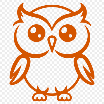 An illustration of an adorable animal featuring an owl with detailed lines.
