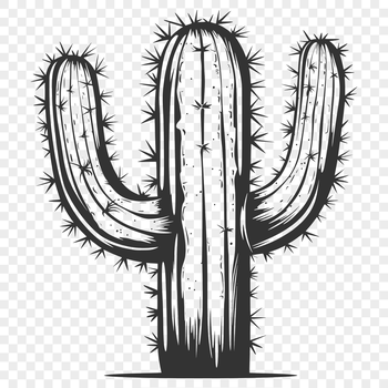 A single prickly cactus standing on sandy ground in the desert landscape.