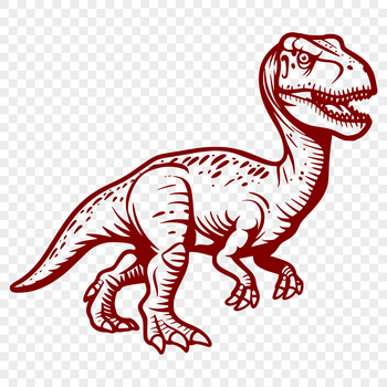 A prehistoric full-body dinosaur illustration in vector format, suitable for various applications.