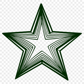 A stylized star symbol designed as vector art.