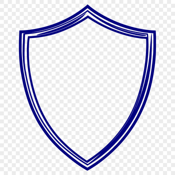 A graphic shield icon in vector format.