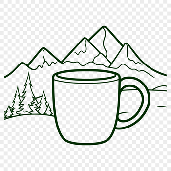 Vector graphic illustration of a cup, suitable for various design uses.