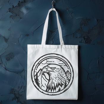 A realistic illustration of a bird's head with sharp talons, representing the eagle.