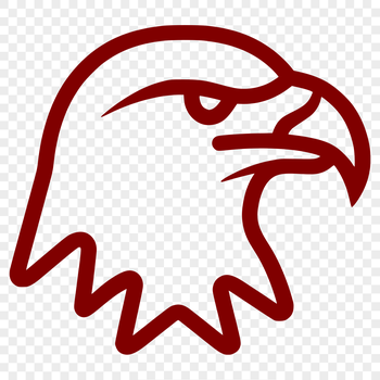 A simple line drawing of an eagle's head in vector format.