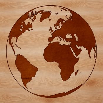 Illustrative representation of the Earth globe.