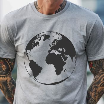 A detailed 2D representation of our planet, Earth, in a vector format.