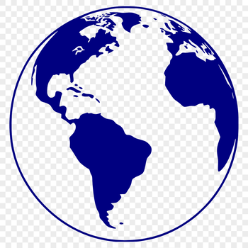 A stylized illustration of the planet Earth in a vector format.