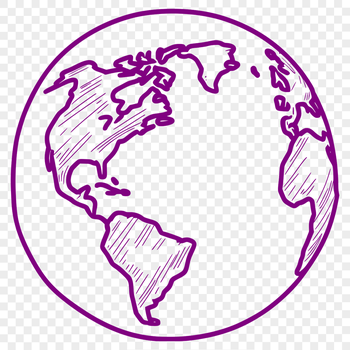 A 2D representation of our planet Earth in vector format.