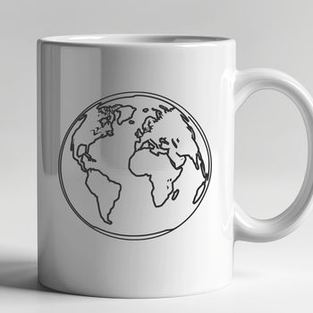 A 3D illustration of the planet Earth in a simple vector design.