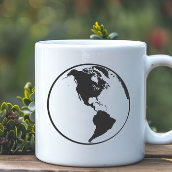 An illustration of the Earth globe in a simplified style.
