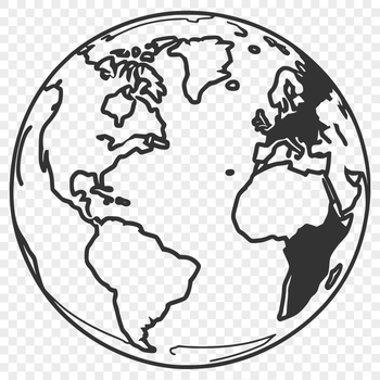 A detailed illustration of our planet Earth in a digital vector format.