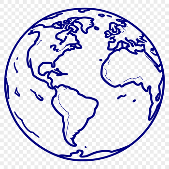 A high-quality SVG illustration of the Earth planet from space.