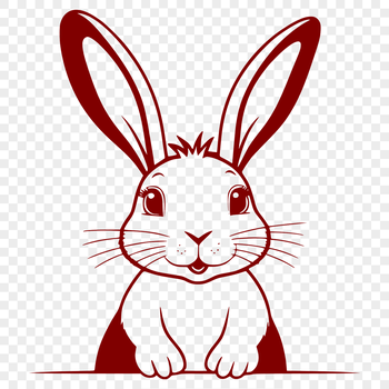 A simple vector illustration of a rabbit in various poses suitable for use with cutting machines or digital art software.
