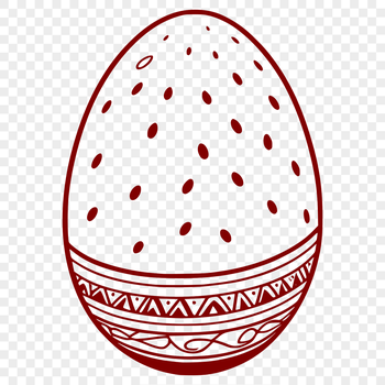 A colorful, hand-drawn Easter egg design created in vector format.