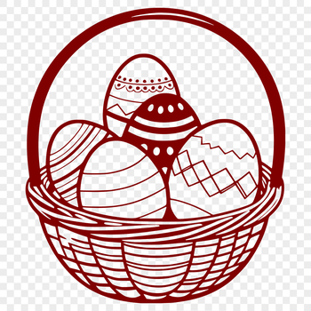 A decorative Easter egg with colorful designs, ideal for vector art projects.
