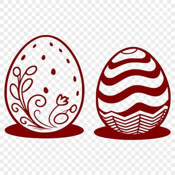 A hand-drawn Easter egg in a vector format, ideal for cutting machine projects like Cricut.