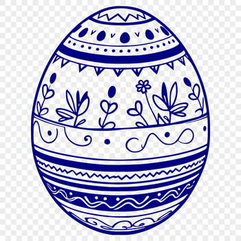 A vector illustration of a decorated Easter egg.