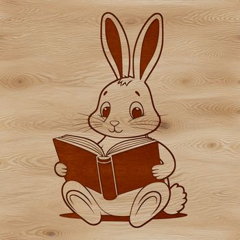 A stylized illustration of a sitting rabbit, suitable for vector art projects.