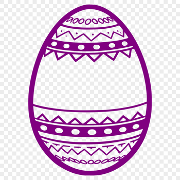 A colorful hand-drawn Easter egg illustration in a vector format.