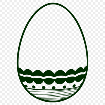 A colorful Easter egg design, suitable for digital crafting and customization.