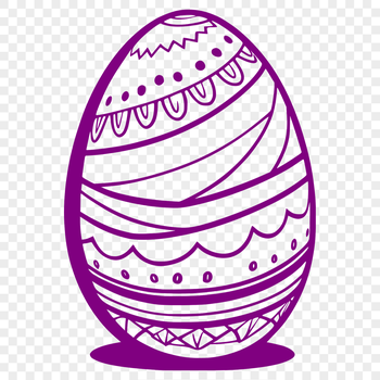 A hand-drawn Easter egg design made from vector shapes.