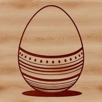 Illustrative Easter egg design created as a vector graphic.