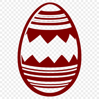 Easter egg design in vector format, suitable for cutting machine projects like Cricut or laser cutter.