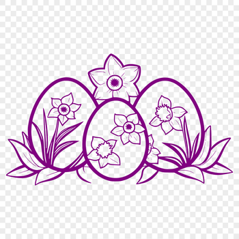 Easter egg illustration created using vector art for digital and craft projects.