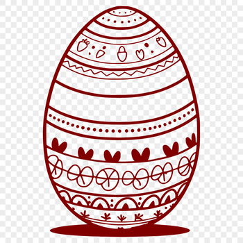 Illustrated Easter egg with decorative design elements in a vector format.