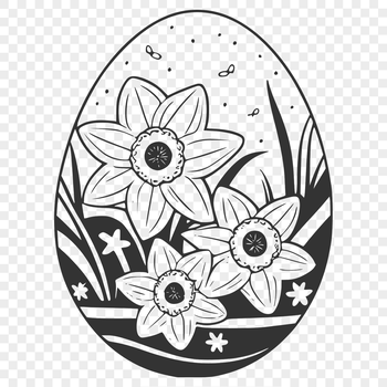 Illustrative Easter egg graphic in a vector format.