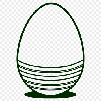Illustrated Easter egg icon in vector format.
