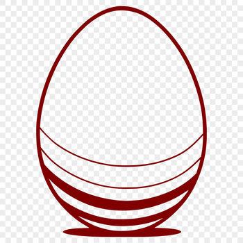 A colorful hand-drawn Easter egg design made with vector graphics.