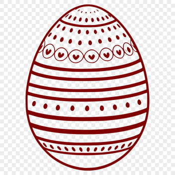 An illustrated Easter egg design in vector format.