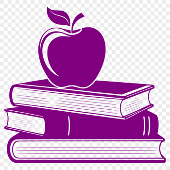 An illustration of a book featuring the Apple logo on its cover.