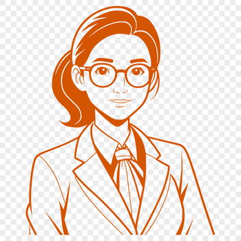 A young woman standing in front of a whiteboard, wearing a professional outfit, representing the education profession.