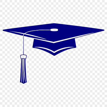 A graduation cap icon made in vector format for easy editing and customization.
