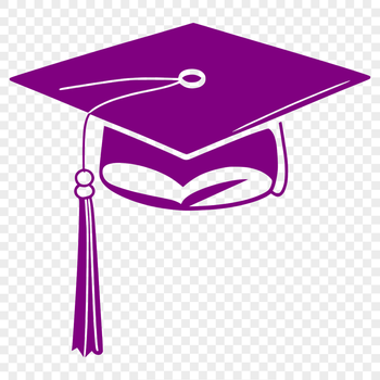 Graduation cap icon in vector format, suitable for educational themes and design projects.