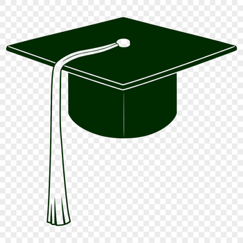 A simple illustration of a graduation cap, suitable for education-related projects.