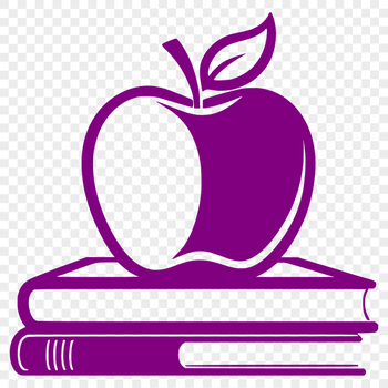 Illustrated digital apple book template for educational purposes
